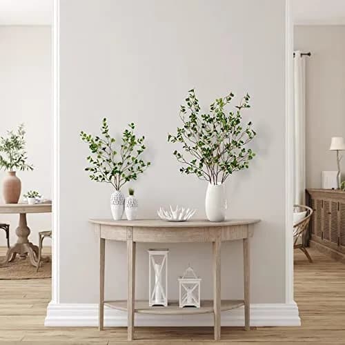 Sggvecsy Artificial Ficus Branches 43’’ | Realistic Faux Leaf Spray for Home & Office (120 chars) thumbnail 2