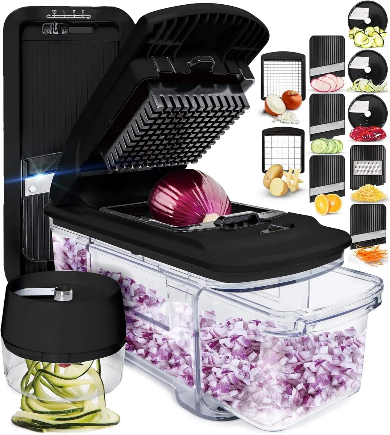 Fullstar Pro XL Vegetable Chopper & Mandoline Slicer with Catch Tray, 1.7 L (1.69 kg) | 6-in-1 Kitchen Tool - main product image