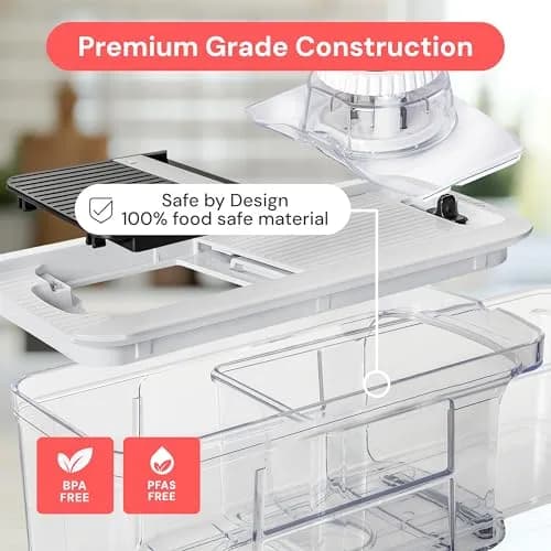 Fullstar Pro XL Vegetable Chopper & Mandoline Slicer with Catch Tray, 1.7 L (1.69 kg) | 6-in-1 Kitchen Tool thumbnail 5