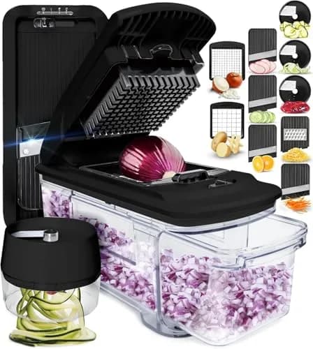 Fullstar Pro XL Vegetable Chopper & Mandoline Slicer with Catch Tray, 1.7 L (1.69 kg) | 6-in-1 Kitchen Tool thumbnail 1