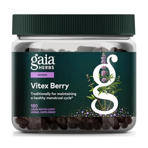 Gaia Herbs Vitex Berry Liquid Herbal Supplement 1000 mg Vegan Phyto-Caps | Supports Hormone Balance for Women thumbnail 1