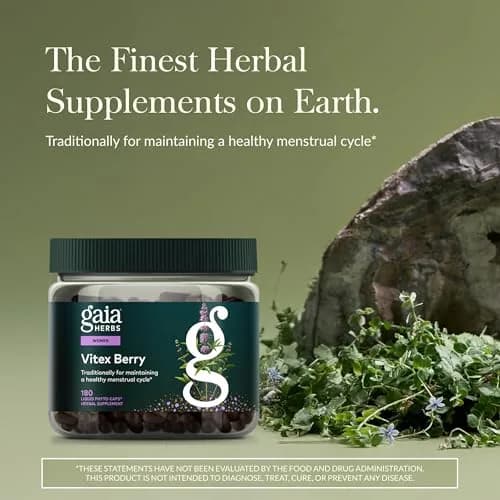 Gaia Herbs Vitex Berry Liquid Herbal Supplement 1000 mg Vegan Phyto-Caps | Supports Hormone Balance for Women thumbnail 2