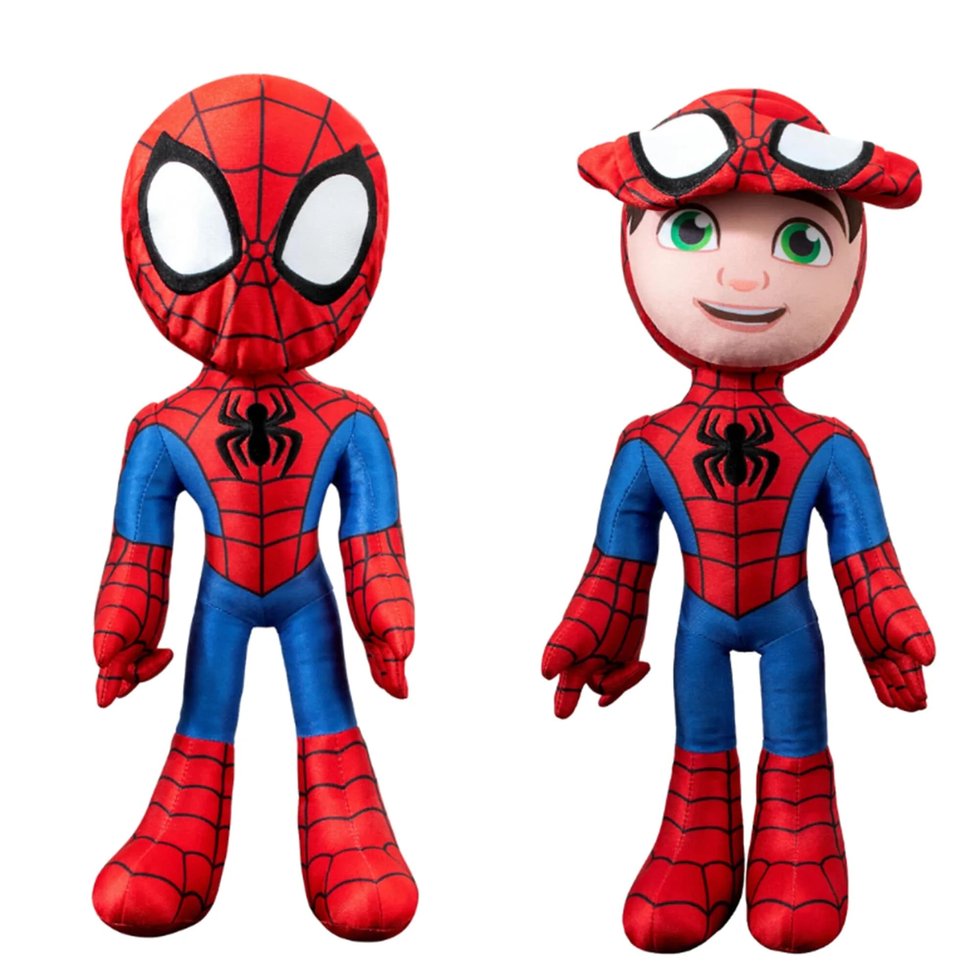 Marvel Spidey and His Amazing Friends - Feature Plush Spidey Secret Hero Reveal - 12” Plush with Sounds - Toys for Kids 3+