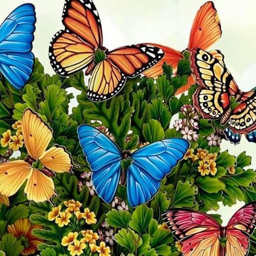 Freshcut Paper Butterflies & Buttercups Pop Up Card, 30.5cm (12 Inch) Forever Flower Bouquet 3D Greeting Card | Assorted Colors Value Pack - main product image