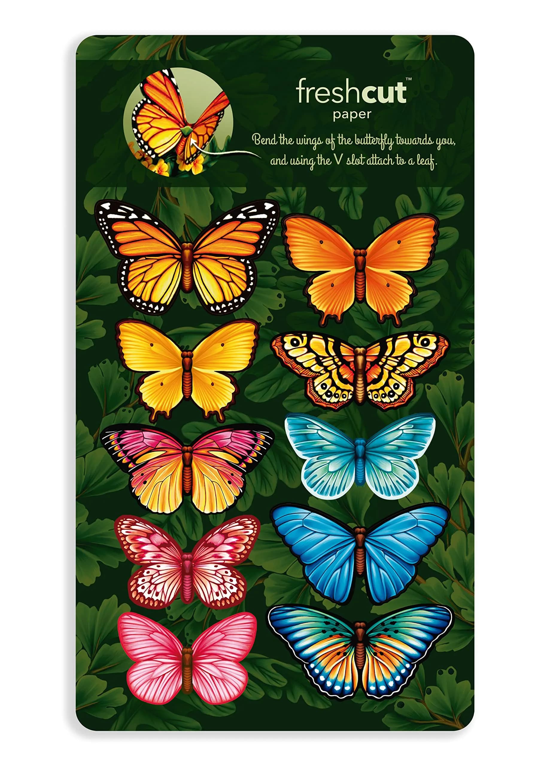 Freshcut Paper Butterflies & Buttercups 12 Inch Forever Flower Bouquet 3D Popup Greeting Card | Biodegradable Paper Flower Display - view 3