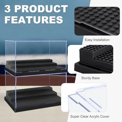 Pokiiulk Display Cases for Minifigures 2-Pack | Acrylic Acrylic Display Enclosure for Kids & Adults thumbnail 2