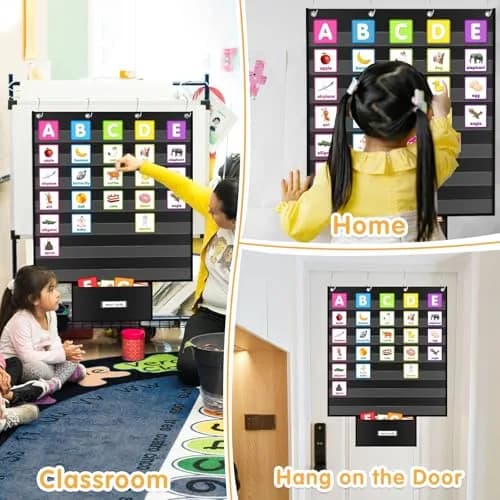 ALSLEA Standard Pocket Chart 71cm x 71cm (28"x28") | Classroom Organization & Learning Tool thumbnail 5