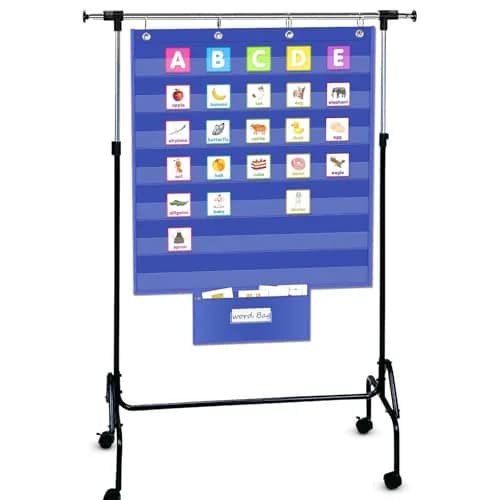ALSLEA Standard Pocket Chart with Zipper Storage Bag 71cm x 71cm (28"x28") | Teacher Essential for Classroom Learning thumbnail 6