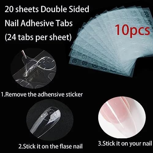 GUXACU Large Transparent Press-On Nail Storage Box (12*9*0.8 inch) | 600 Pieces Capacity, Organizer & Display thumbnail 5
