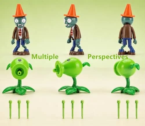 JHESAO Plants and Zombies Action Figures Set 2 PCS | PVZ Toys for Kids & Fans, Birthday & Christmas Gift thumbnail 3