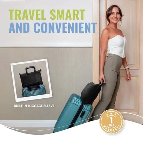 BOACAY Soft & Warm Travel Blanket Pillow 160cm x 100cm | Micro Plush for Airplane & Car thumbnail 4
