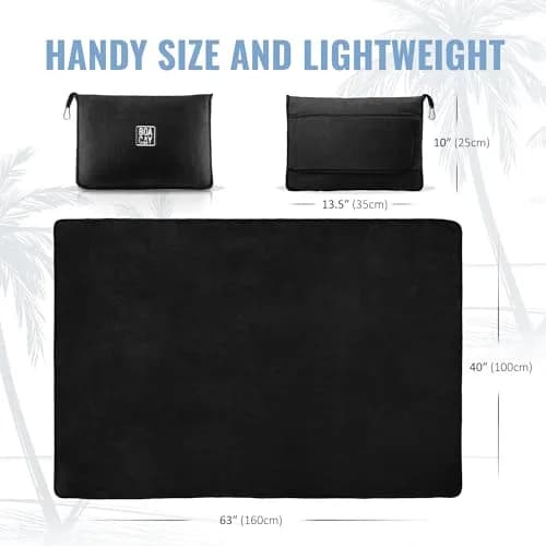BOACAY Soft & Warm Travel Blanket Pillow 160cm x 100cm | Micro Plush for Airplane & Car thumbnail 7