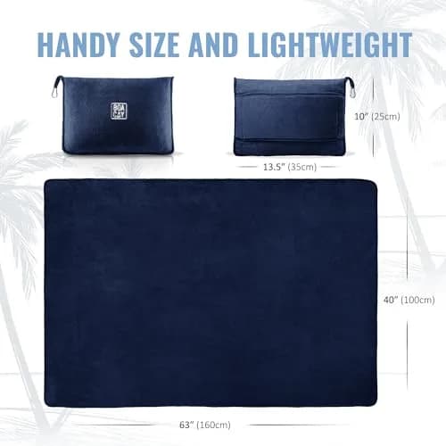 BOACAY Soft & Warm Travel Blanket Pillow 100x160cm (40x63") | Breathable Micro Plush for All Seasons thumbnail 7
