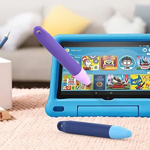 AWINNER Kid-Friendly Stylus Pens for Touch Screens 2 Pack | Purple & Blue, Compatible with Kindle, iPad, iPhone thumbnail 6