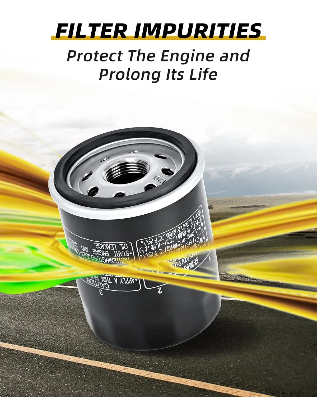 QUICKWOLF Oil Filter 2540086 for Polaris Ranger/RZR/Sportsman/General/ACE 500-1000 Models | Replaces OEM 2540086, 2540122 - view 2