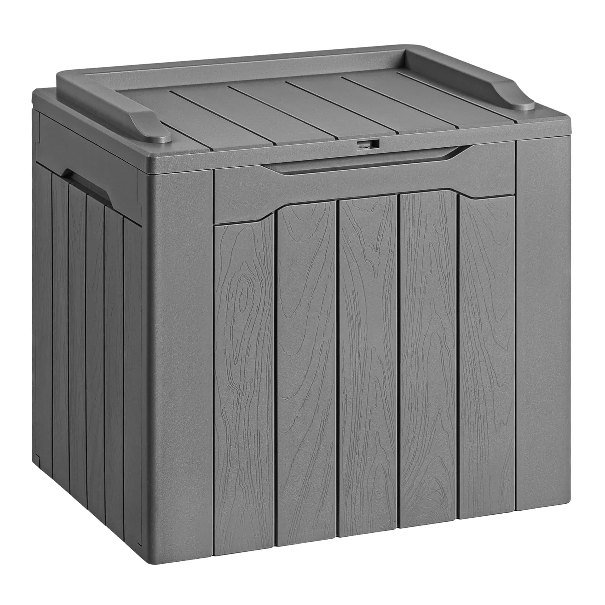 Devoko 78 Gallon Deck Box Waterproof Resin Outdoor Storage Box | Large Capacity with Lockable Lid (70-120 chars) — Grey / 30 Gallon