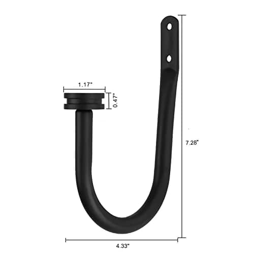 Kemmie Matte Black Decorative Curtain Holdbacks Set of 2 | Heavy-Duty Metal Wall Mount Hooks for Drapery thumbnail 4