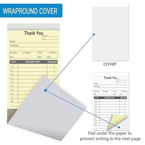 suituts Thank You Receipt Book 12 Pack | 2-Part Carbonless 3.5 x 5.5 Inch | Small Business thumbnail 4