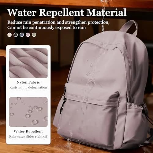 WEPOET Waterproof School Backpack for Men Women, 32cm (12.6in) x 46cm (18.1in) x 14cm (5.5in) | Durable Nylon College Bookbag with Laptop Sleeve thumbnail 7