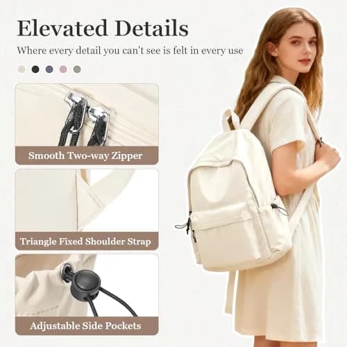 WEPOET Waterproof College Backpack for Teen Girls Boys | 32cm x 46cm x 14cm (12.6" x 18.1" x 5.5") thumbnail 5