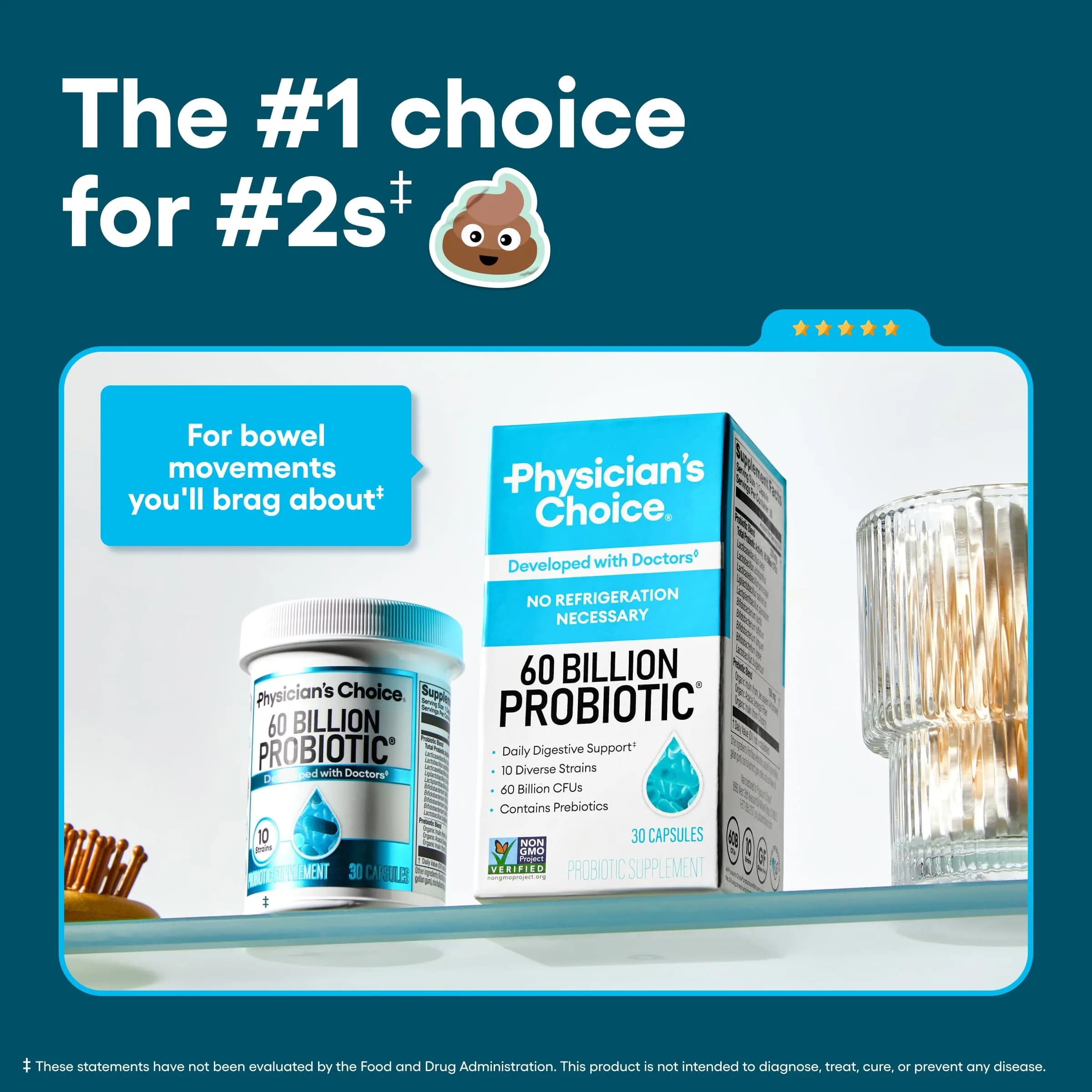 Physician's CHOICE Probiotics 60 Billion CFU (84 Count) - Supports Gut Health & Digestion - view 2