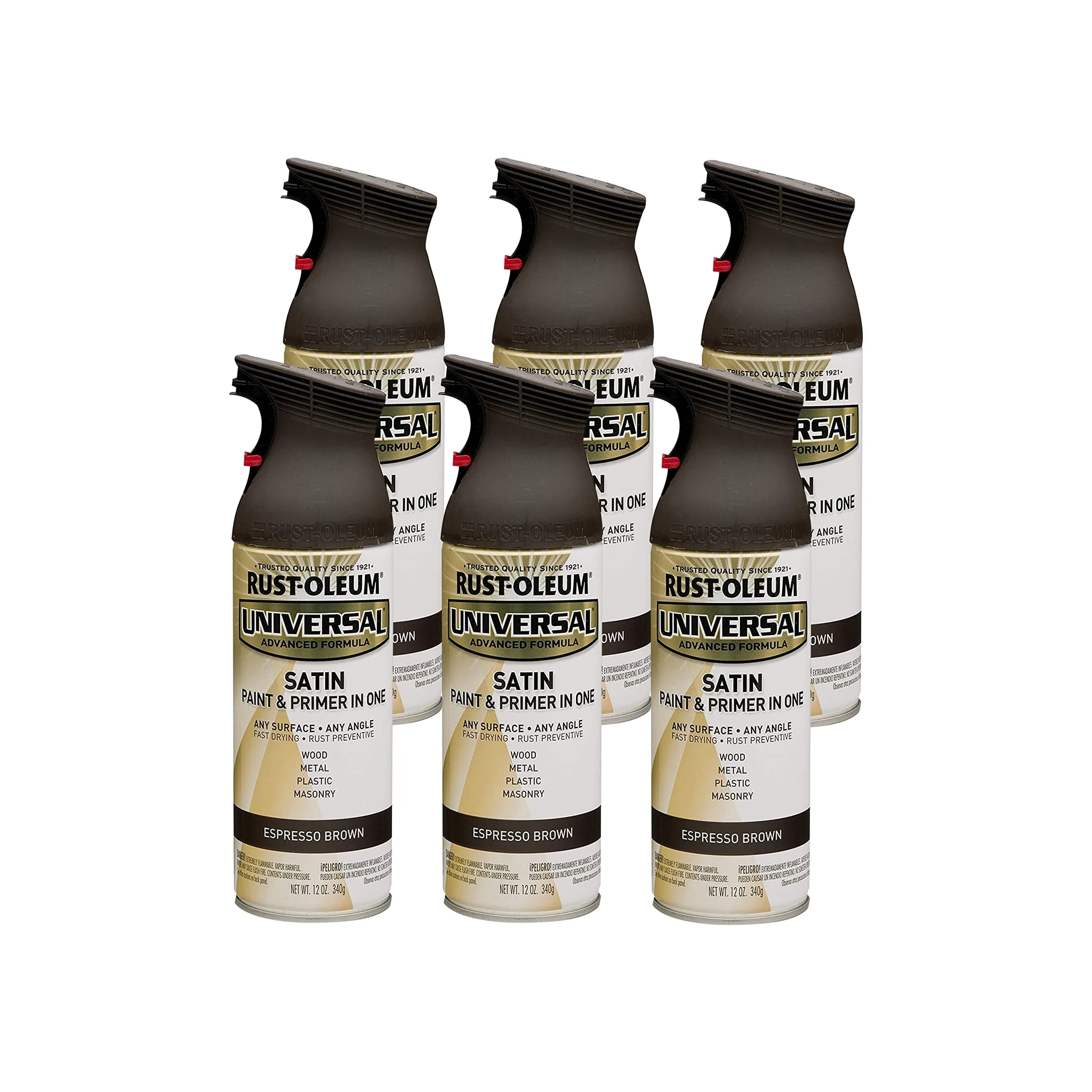 Rust-Oleum Universal All Surface Clear Topcoat Spray 11 oz (325 ml) Frosted Pearl Clear | Professional Grade Paint for Wood, Metal, Plastic