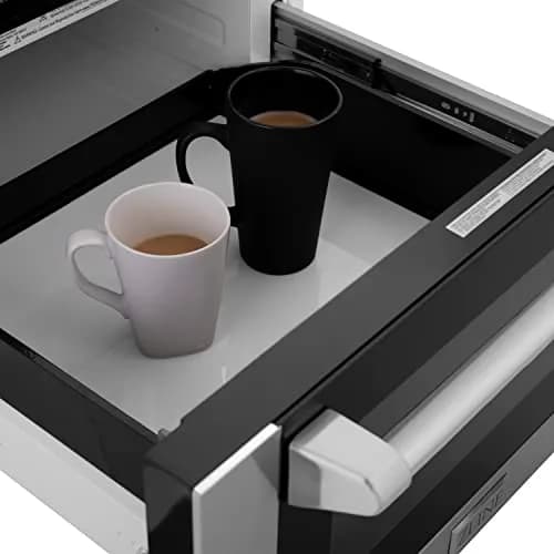 ZLINE 24" 1.2 cu. ft. Built-in Microwave Drawer Stainless Steel | Space-Saving, 1000W, Auto-touch Open thumbnail 7
