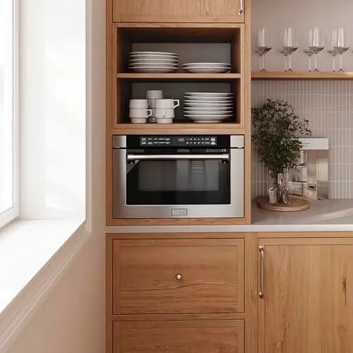 ZLINE 24" 1.2 cu. ft. Built-in Microwave Drawer Stainless Steel | Space-Saving, 1000W, Auto-touch Open thumbnail 9