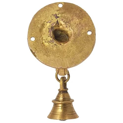 The Advitya Brass Elephant Doorbell - Antique Finish Ganesh Ghanti - Pack of 2 (8.4 cm) thumbnail 4
