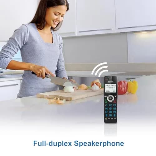 AT&T DECT 6.0 Cordless Phone with Call Block | Marble Finish, 2" Backlit Display, Full-Duplex Speakerphone thumbnail 6