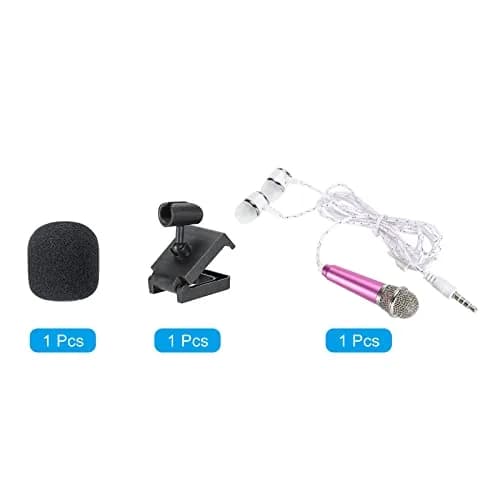 PATIKIL Mini Microphone Portable Vocal Microphone Rose Red | Voice Recording & Singing thumbnail 3