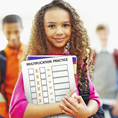 Scribbledo Multiplication Chart Dry Erase Boards 9x12 Inch (22.86cm x 30.48cm), 2 Pack | Reusable Math Practice Lapboards for Grades 3-5 thumbnail 3