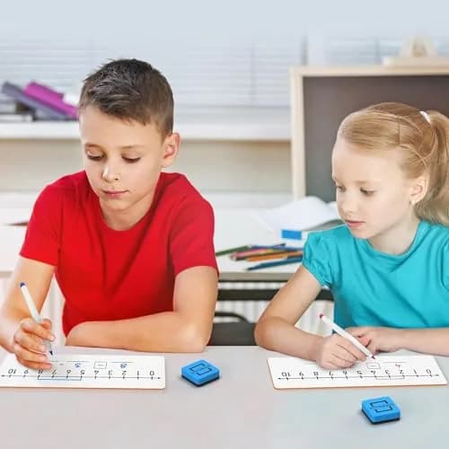 Scribbledo Dry Erase Number Line Board 12x4 Inches (30.5x10.2 cm) 2 Pack | Math Practice for Grades 1-3 thumbnail 6