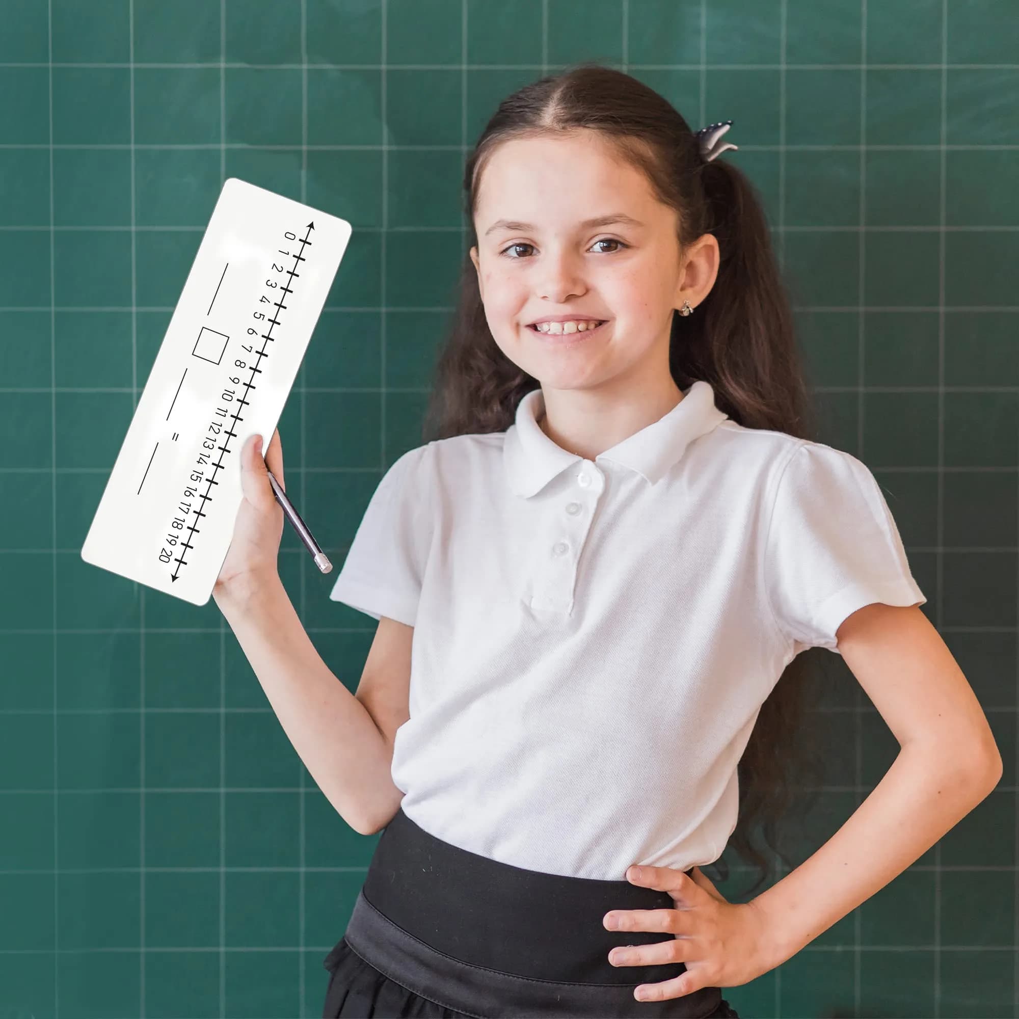 Scribbledo Dry Erase Number Line Board 12x4 Inches (30.5x10.2 cm) 2 Pack | Math Practice for Grades 1-3 - view 8
