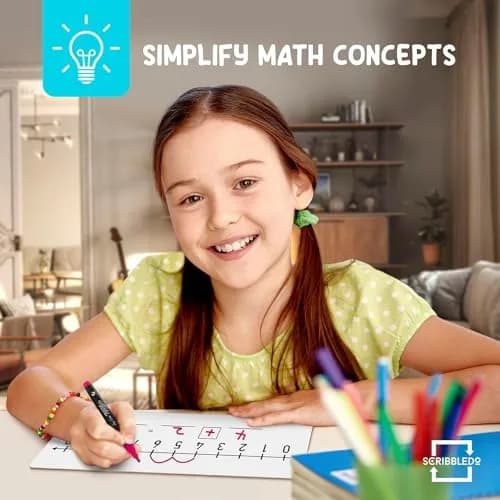 Scribbledo Dry Erase Number Line Board 12x4 Inches (30.5x10.2 cm) 2 Pack | Math Practice for Grades 1-3 thumbnail 4