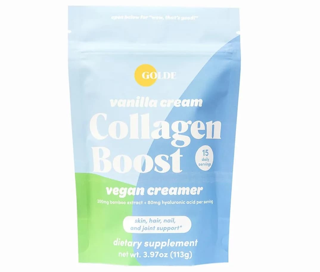 GOLDE Collagen Boost Vegan Creamer Vanilla Cream | Plant-Based Collagen Support for Hair, Skin & Nails (70-120 chars) — Vanilla Cream