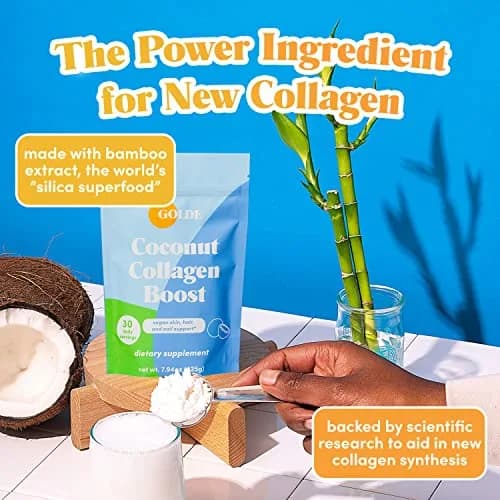 GOLDE Collagen Boost Vegan Creamer Vanilla Cream | Plant-Based Collagen Support for Hair, Skin & Nails (70-120 chars) thumbnail 4