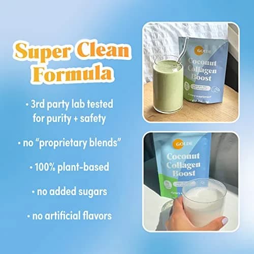GOLDE Collagen Boost Vegan Creamer Vanilla Cream | Plant-Based Collagen Support for Hair, Skin & Nails (70-120 chars) thumbnail 5