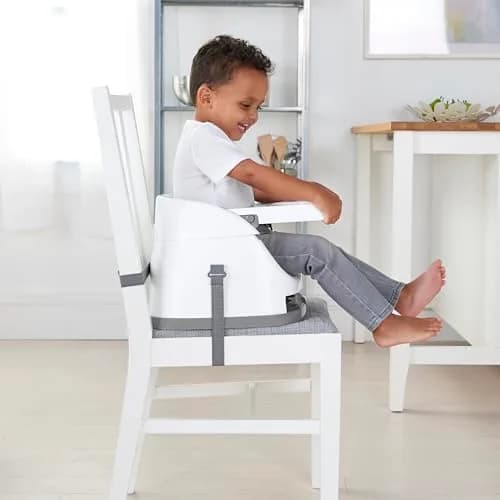 Ingenuity Baby Base 2-in-1 Booster Feeding and Floor Seat with Self-Storing Tray - Peony | 36 cm (14.2 in) Wide thumbnail 7