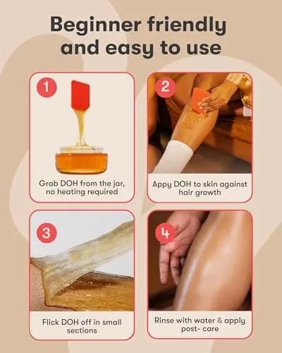 Sugardoh Big Doh Kit | Medium Sugaring Kit for Fine Hair | Gentle, Water-Washable, Vegan thumbnail 5