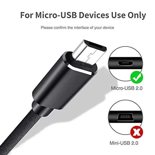 Muuqi Micro USB to USB-C Cable 1m (3.3ft) Black | USB 2.0 Type C to Micro B 5 Pin Charging Cord thumbnail 2
