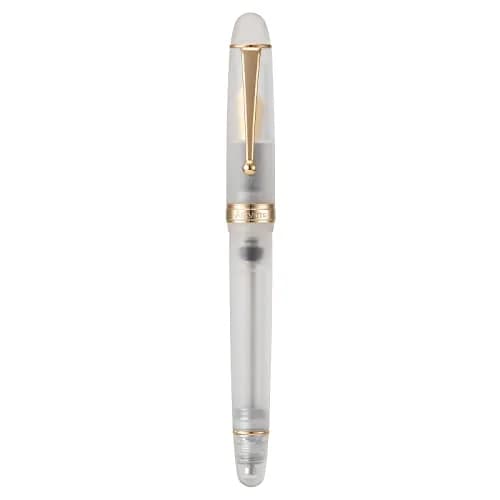 Asvine V126 Vacuum Filling Fountain Pen Medium Nib, Frosted Clear Acrylic, 14.8cm (5.8in) | Smooth Writing Instrument thumbnail 3