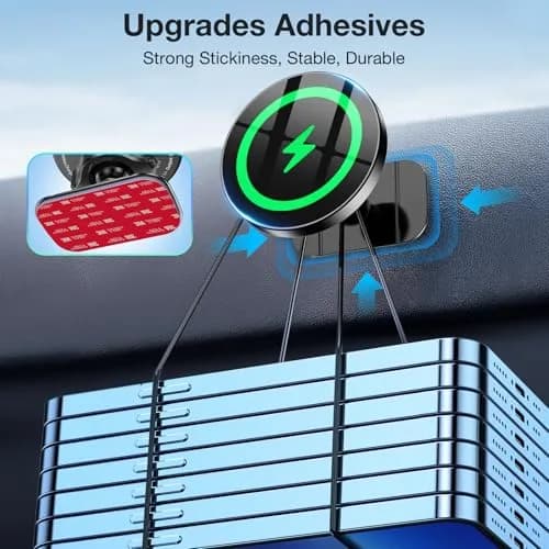 Coolpow Magsafe Car Mount Charger 15W | Magnetic Wireless Car Charger for iPhone thumbnail 6
