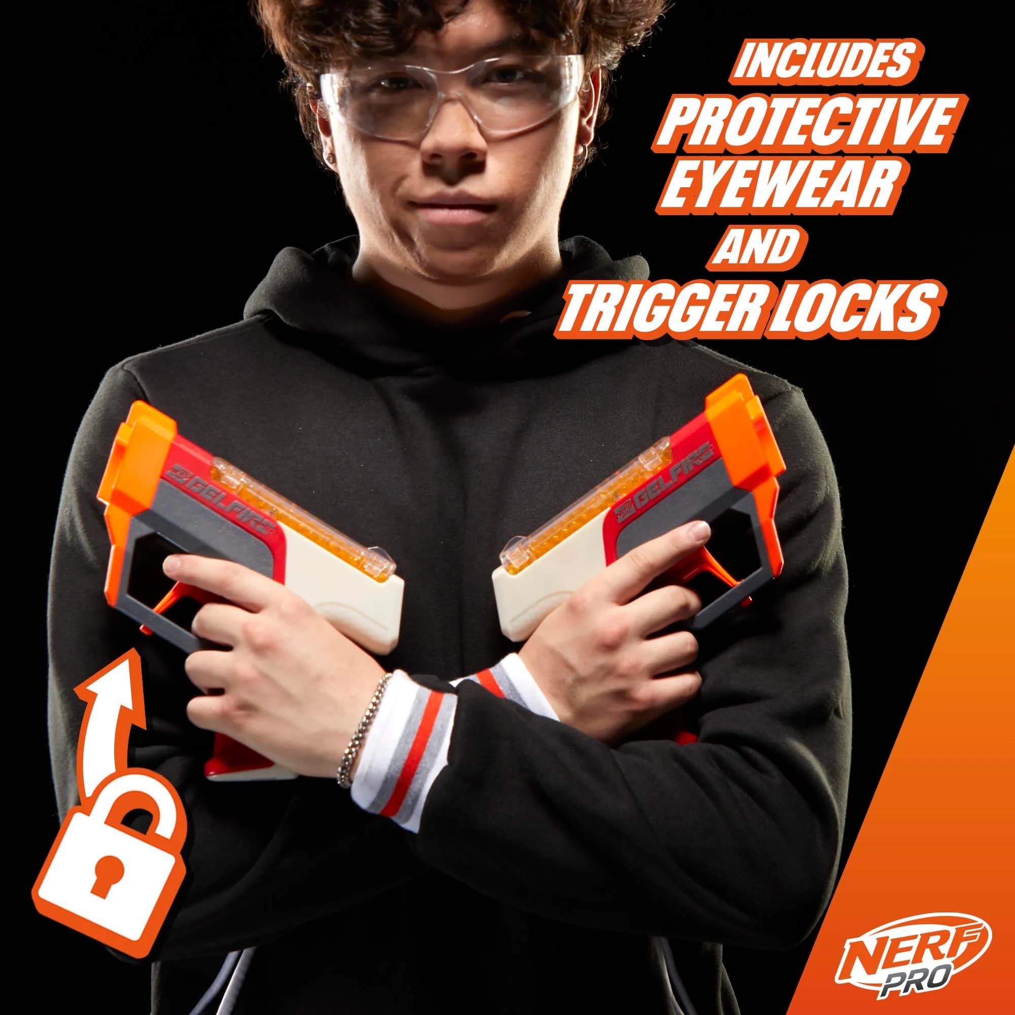 Nerf Pro Gelfire Dual Wield Pack Blasters with 5000 Gelfire Rounds & Eyewear | Ages 14+ - view 5