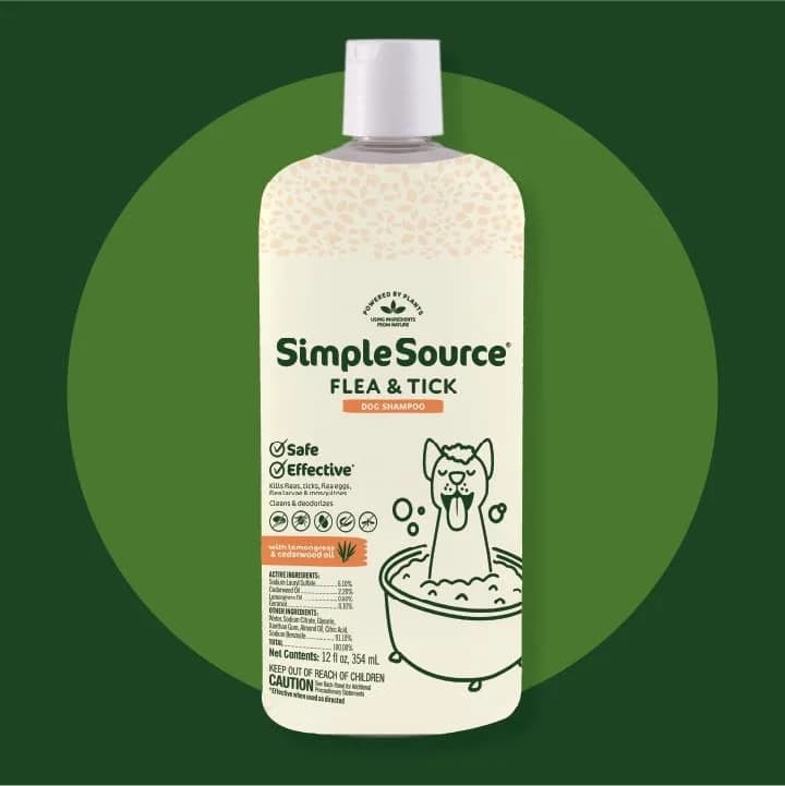 SimpleSource Flea & Tick Shampoo for Dogs 12oz | Plant-Powered Flea & Tick Control thumbnail 11