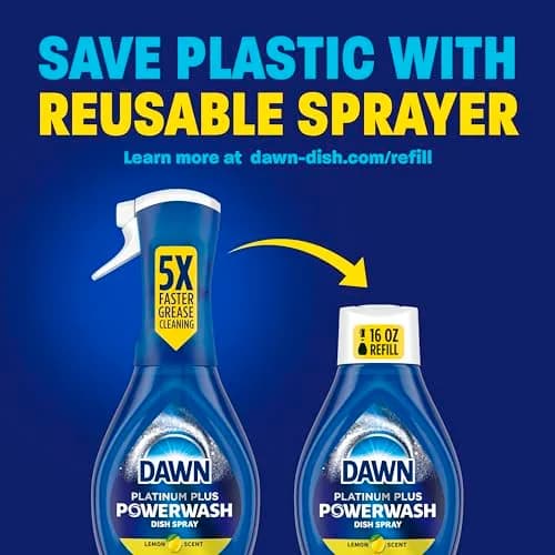 Dawn Powerwash Dish Spray Lemon 1920ml (64 Fl Oz) | Removes 99% Grease in Half Time thumbnail 7