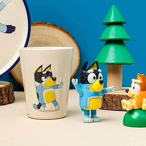 Zak Designs Bluey Kids Dinnerware Set 3 Pieces | Durable Melamine Bamboo Plate, Bowl & Tumbler for Family Meals thumbnail 3