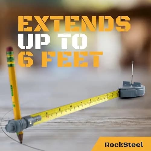 Rocksteel Roto Tape Compass | Circle Drawing & Straight Edge Tool, 5" | Accurate, Portable, Versatile thumbnail 6