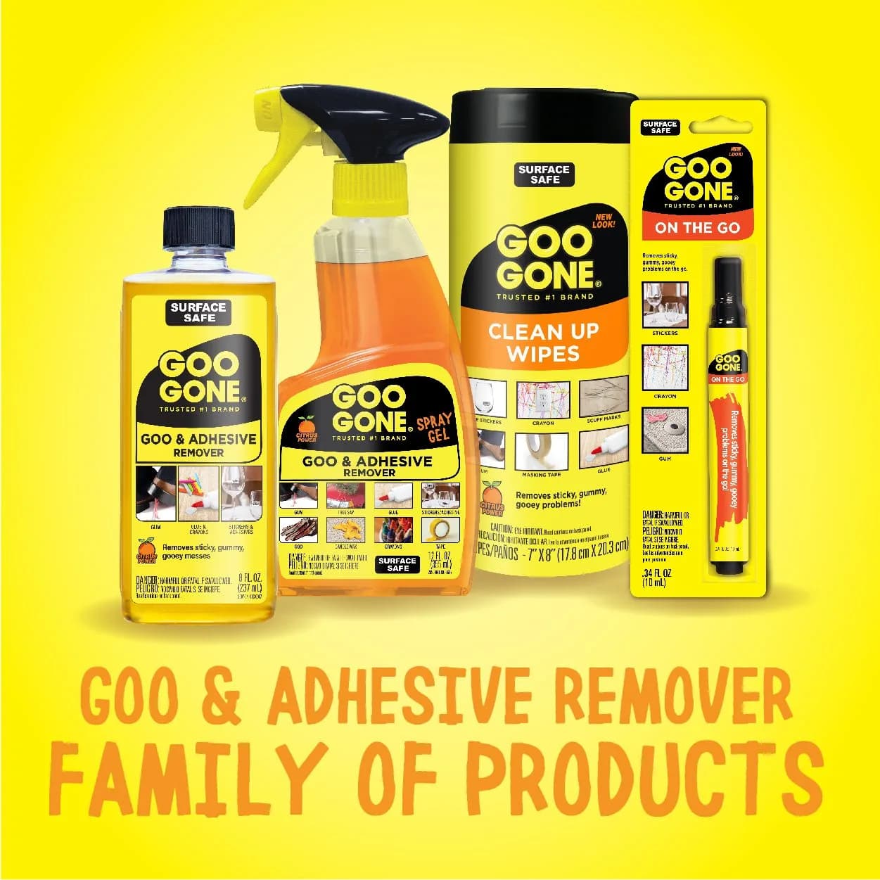 Goo Gone Adhesive Remover Original Spray Gel 710ml (24 Fl Oz) | Removes Gum, Grease, Tar, Stickers, Labels, Tape Residue - view 5