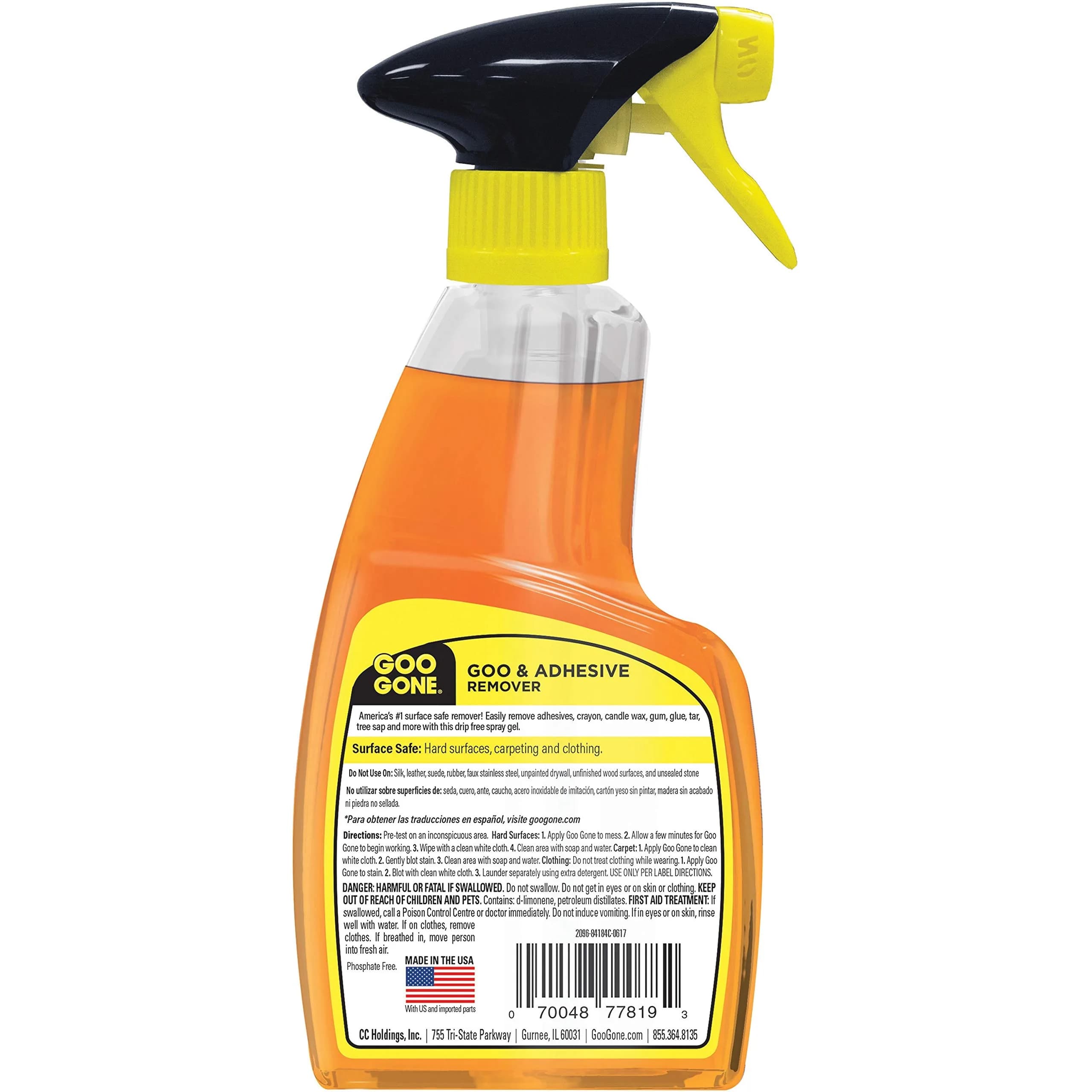 Goo Gone Adhesive Remover Original Spray Gel 710ml (24 Fl Oz) | Removes Gum, Grease, Tar, Stickers, Labels, Tape Residue - view 3